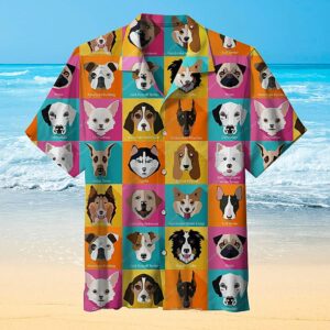 Dog Head Series Colorful Hawaiian Shirt