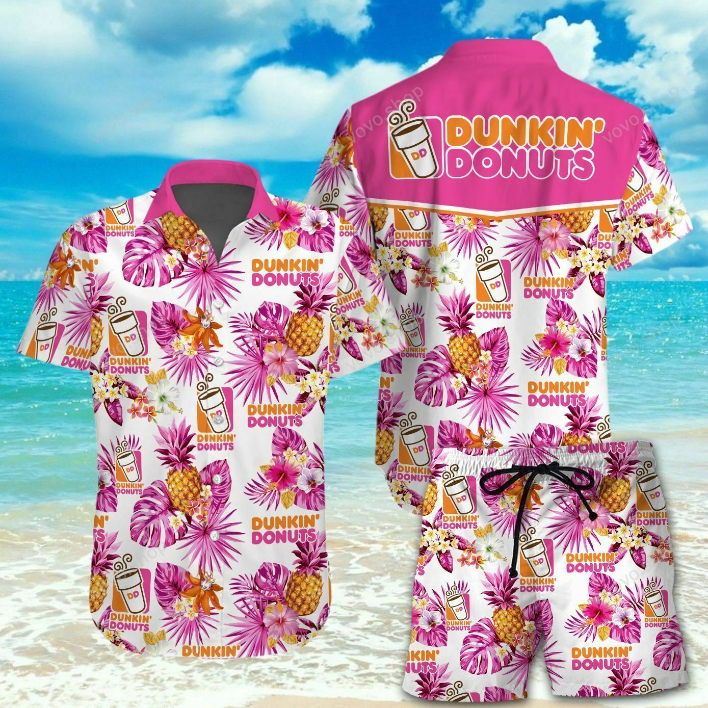 Dunkin Donuts And Hawaiian Shirt