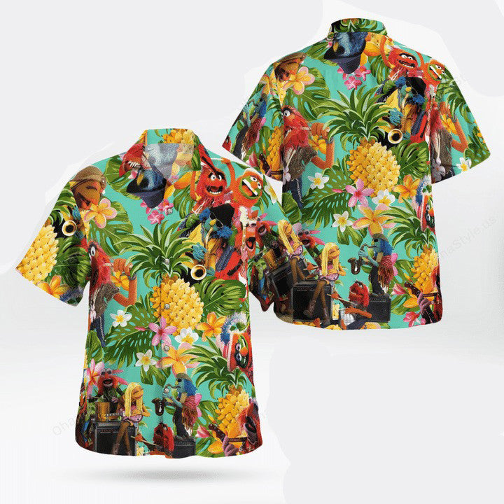 Electric Mayhem Muppets Tropical Hawaiian Shirt