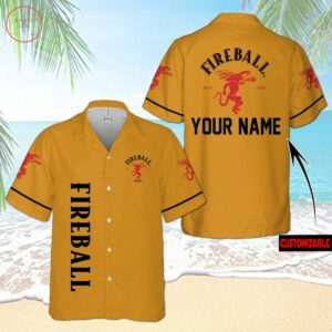 Fireball Custom Name Hawaiian Shirt