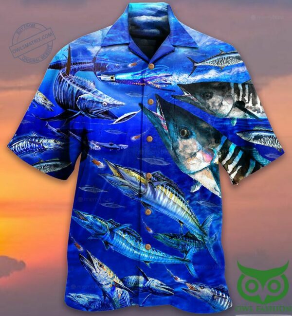 Fish Love Ocean Blue Limited Edition Hawaiian Shirt