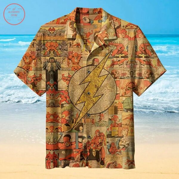 Flash Retro Hawaiian Shirt Beach Outfit Summer