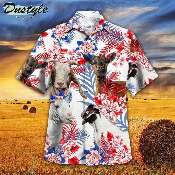 Goat Lovers American Flag Hawaiian Shirt