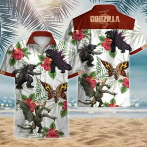 Godzilla Hawaiian Shirt Summer Outfit Beach