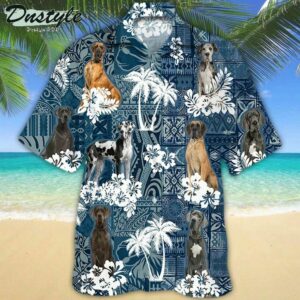 Great Dane Hawaiian Shirt Outfit Beach Summer