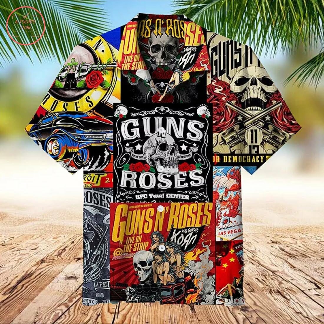 Guns N Roses Creative Collage Hawaiian Shirt