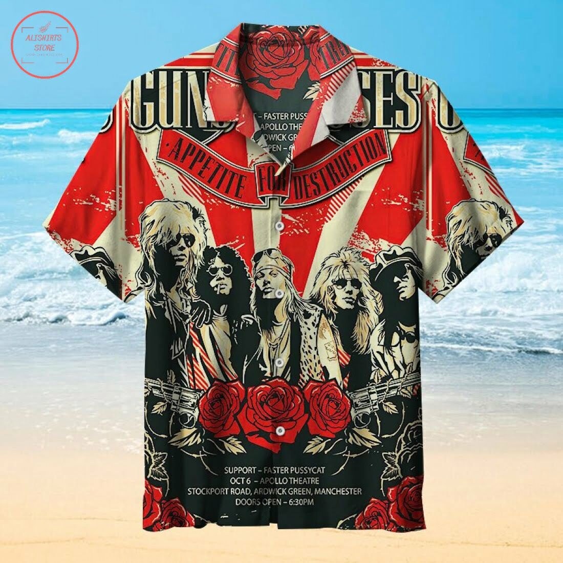 Guns Nroses Hawaiian Shirt Summer Outfit Beach