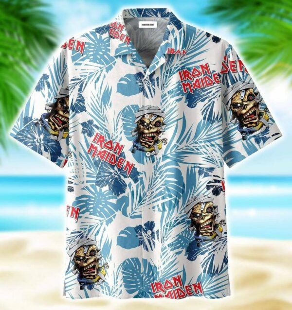 Iron Maiden Skull Hawaiian Shirt Summer Outfit Beach