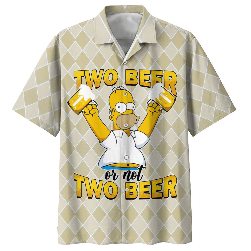 Homer Simpson Two Beer Or Not Two Beer Hawaiian Shirt