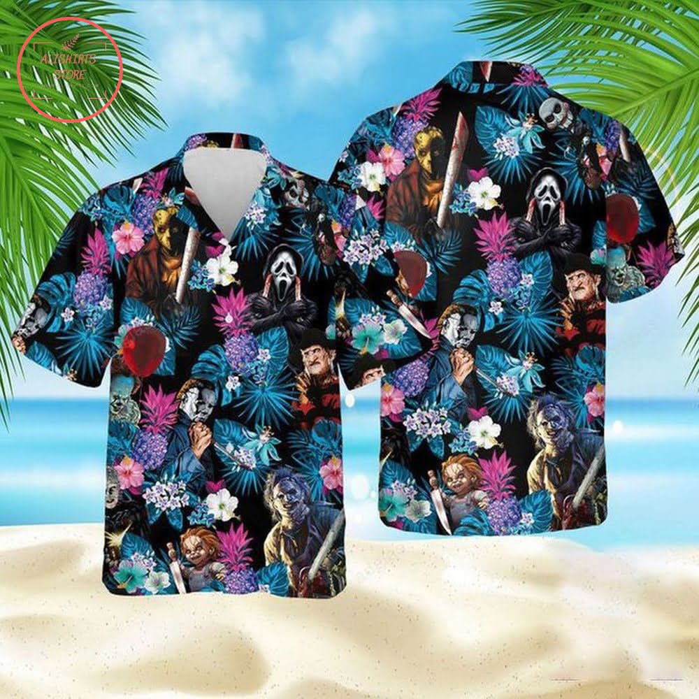 Horror Villians Hawaiian Shirt Beach Summer Outfit