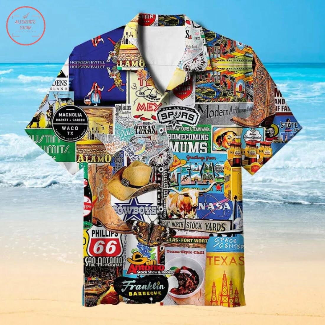 I Love Texas Hawaiian Shirt Beach Summer Outfit