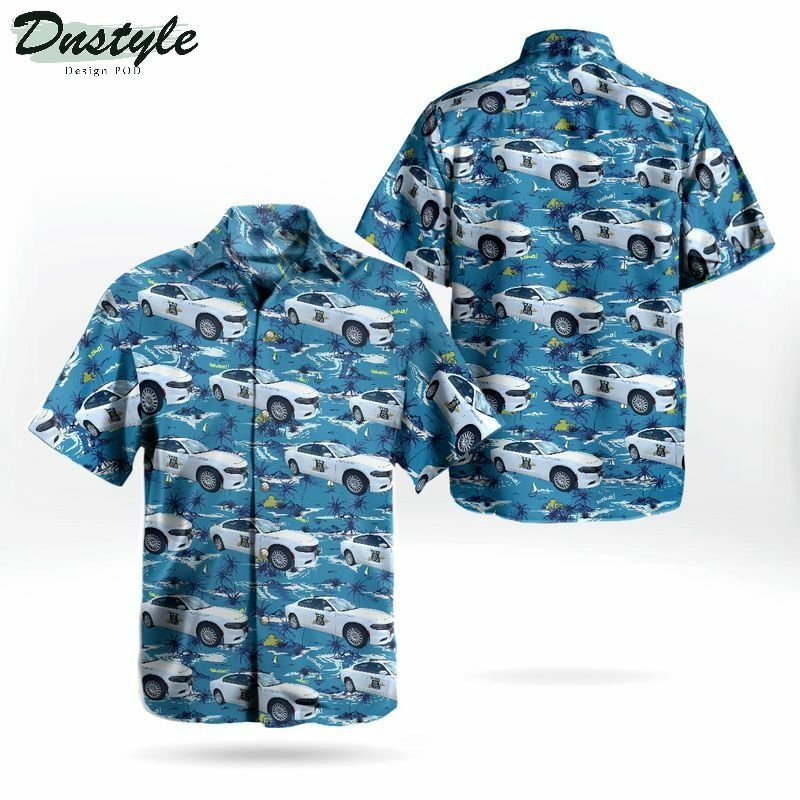 Indiana State Police Dodge Charger Hawaiian Shirt