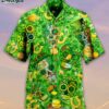 Irish Love Skull Happy And Gold Hawaiian Shirt