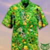 Irish Love Skull Happy And Gold Limited Edition Hawaiian Shirt