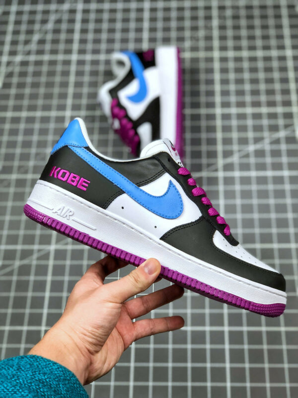 Kobe x Nike Air Force 1 Low Black White-Purpe-Blue For Sale