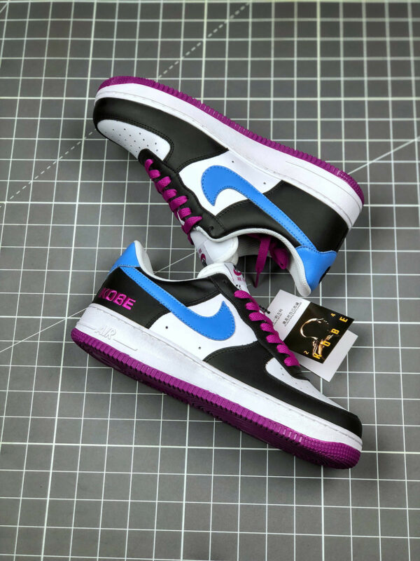 Kobe x Nike Air Force 1 Low Black White-Purpe-Blue For Sale