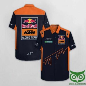 Ktm Racing V2 Orange And Dark Blue Hawaiian Shirt