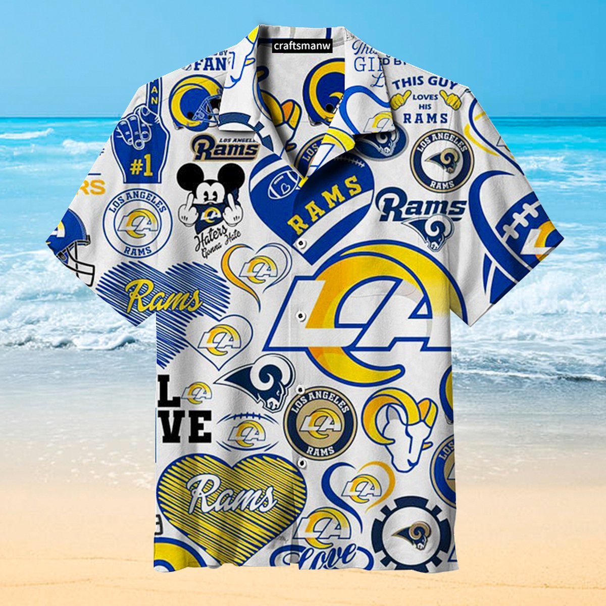 La Rams Hawaiian Shirt Summer Outfit Beach