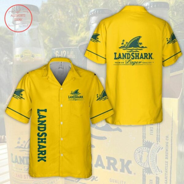 Landshark Lager Hawaiian Shirt Outfit Beach Summer