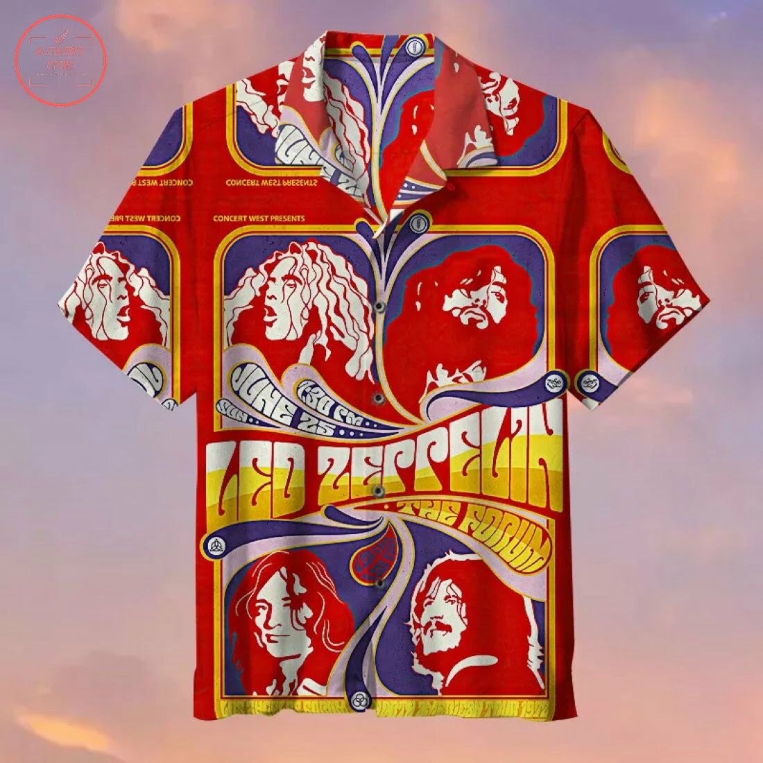 Led Zeppelin Band Hawaiian Shirt Summer Beach Outfit