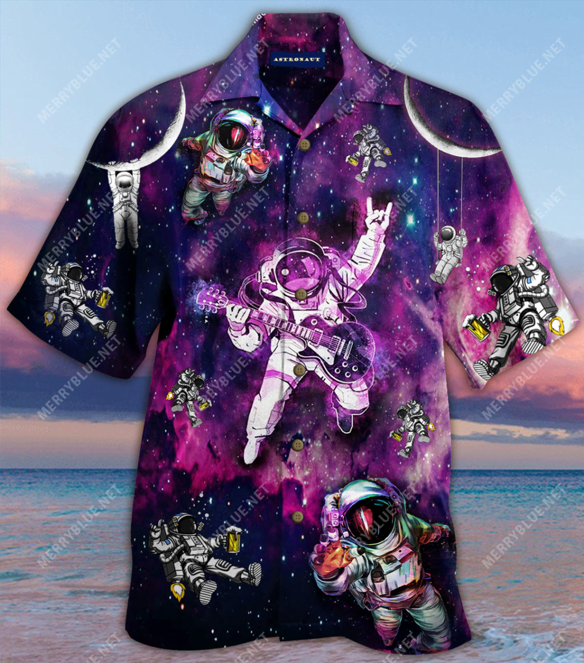 Let'S Rock Astronaut Hawaiian Shirt