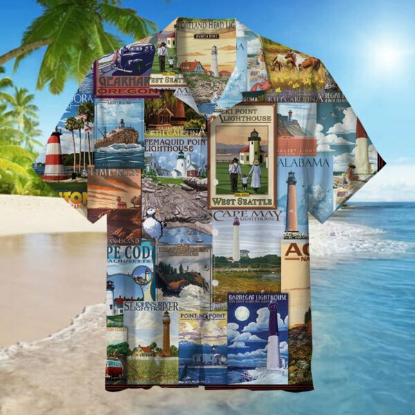 Lighthouse Hawaiian Shirt Summer Beach Outfit