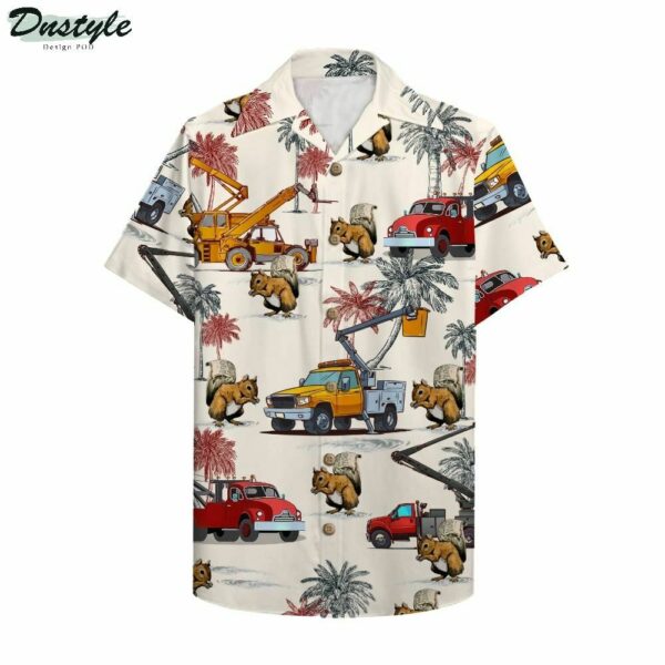 Lineman The Cranes Pattern Hawaiian Shirt