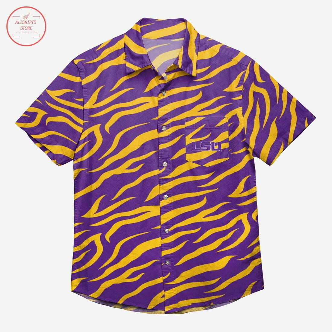 Lsu Tigers Thematic Hawaiian Shirt