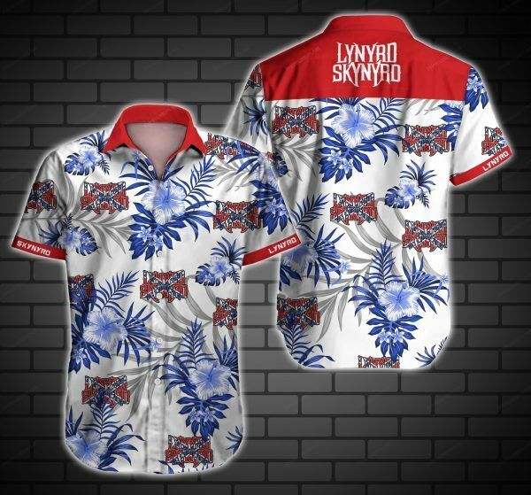 Lynyrd Skynyrd Us Rock Band White Hawaiian Shirt