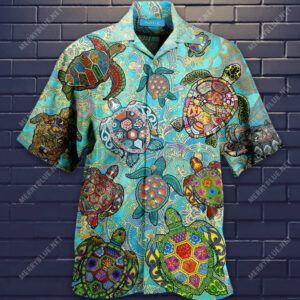 Mandala Turtle Hawaiian Shirt Summer Beach Outfit