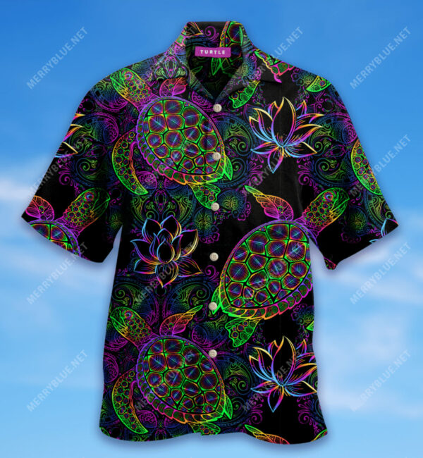 Mandala Turtle Lotus Flower Hawaiian Shirt