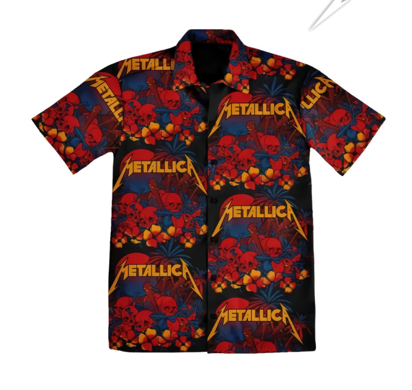 Metallica Sunset Skulls Hawaiian Shirt