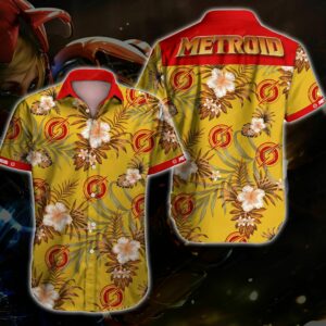 Metroid Floral Hawaiian Shirt Outfit Summer Beach