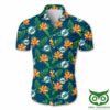 Miami Dolphins Dark Blue And Orange Flowers Hawaiian Shirt