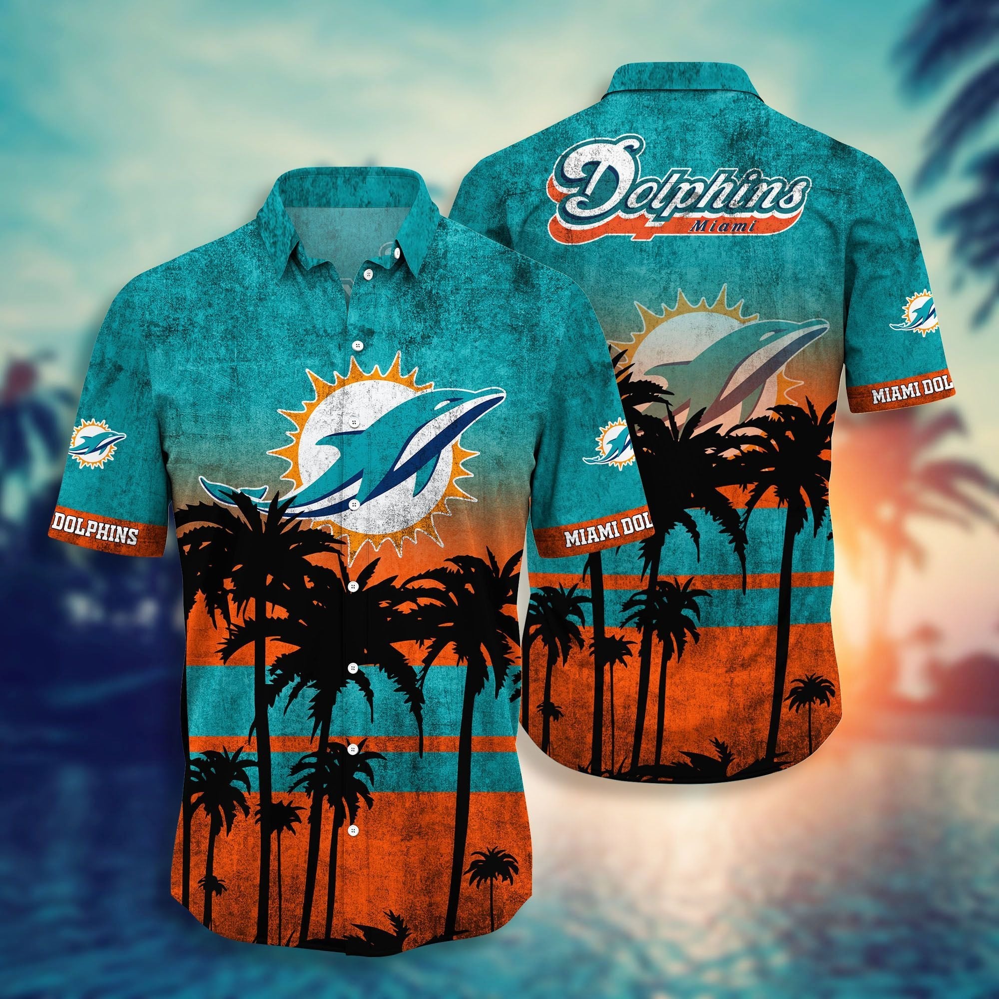 Miami Dolphins Hawaiian Shirt Beach Outfit Summer