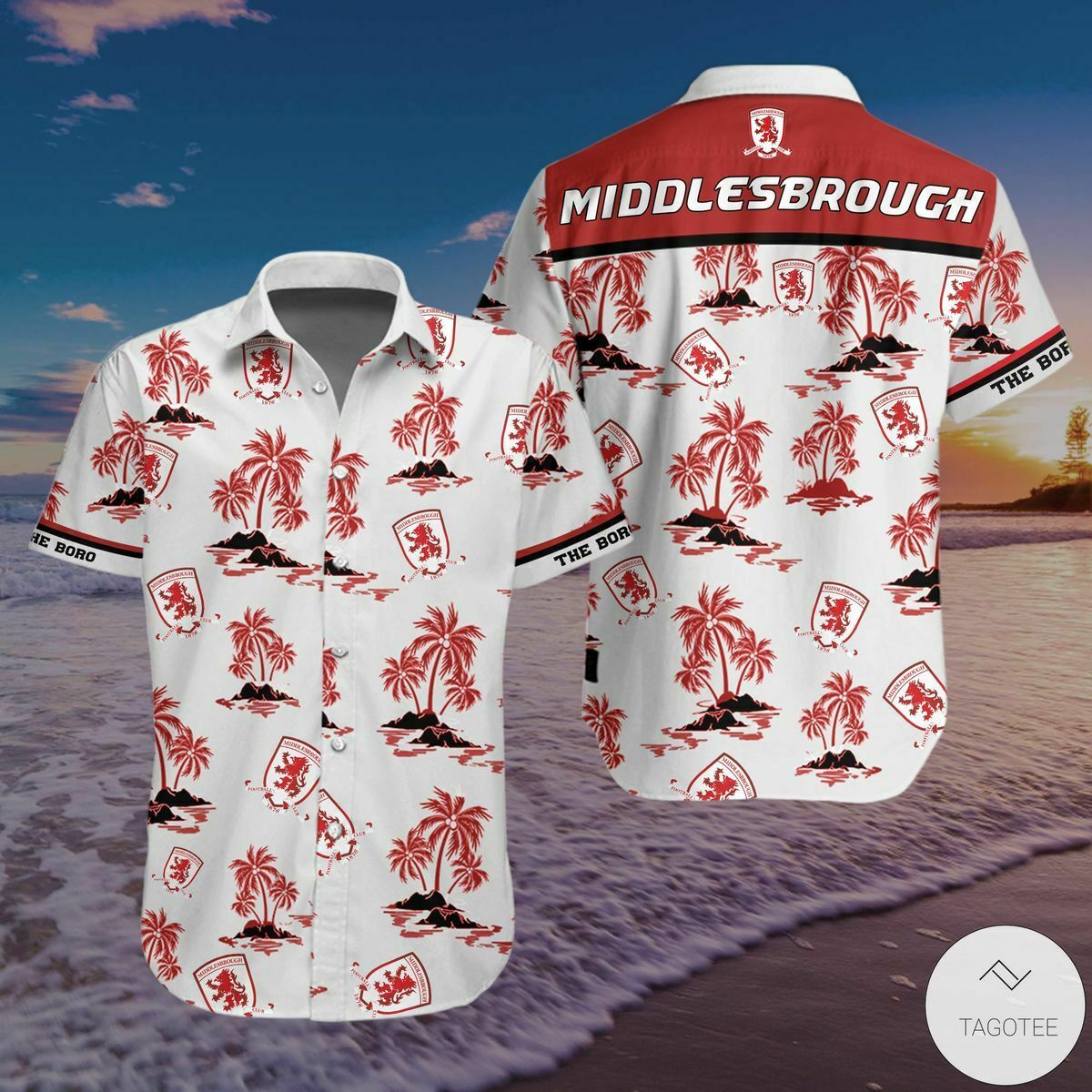 Middlesbrough F.C Hawaiian Shirt Summer Outfit Beach