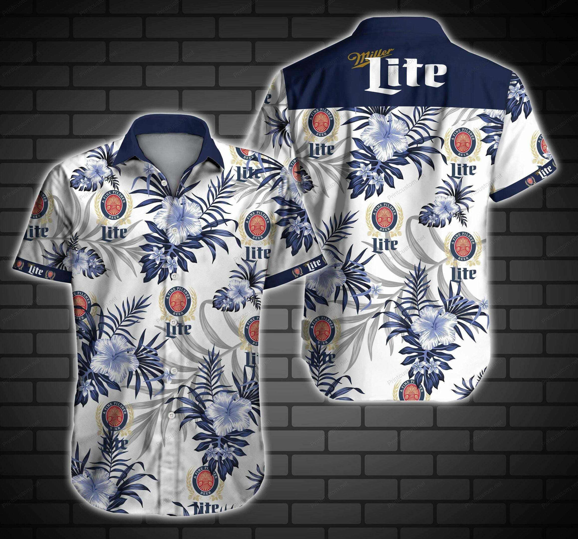 Miller Lite Hawaiian Shirt Beach Summer Outfit