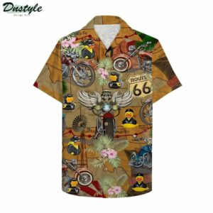 Motorcycle Rubber Duckie Hawaiian Shirt