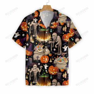 Mummy And Bags Of Sweets Hawaiian Shirt