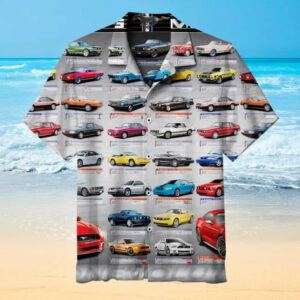 Mustang Car Hawaiian Shirt Outfit Summer Beach