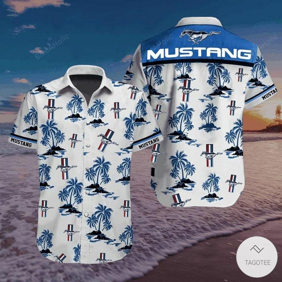 Mustang Hawaiian Shirt Outfit Summer Beach