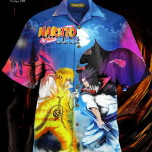 Naruto And Sasuke Hawaiian Shirt Outfit Summer Beach