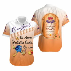 Nemo Crown Royal Peach Whiskey Hawaiian Shirt