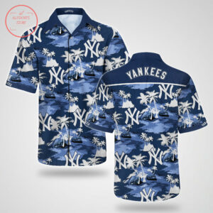 New York Yankees Button Up Hawaiian Shirt