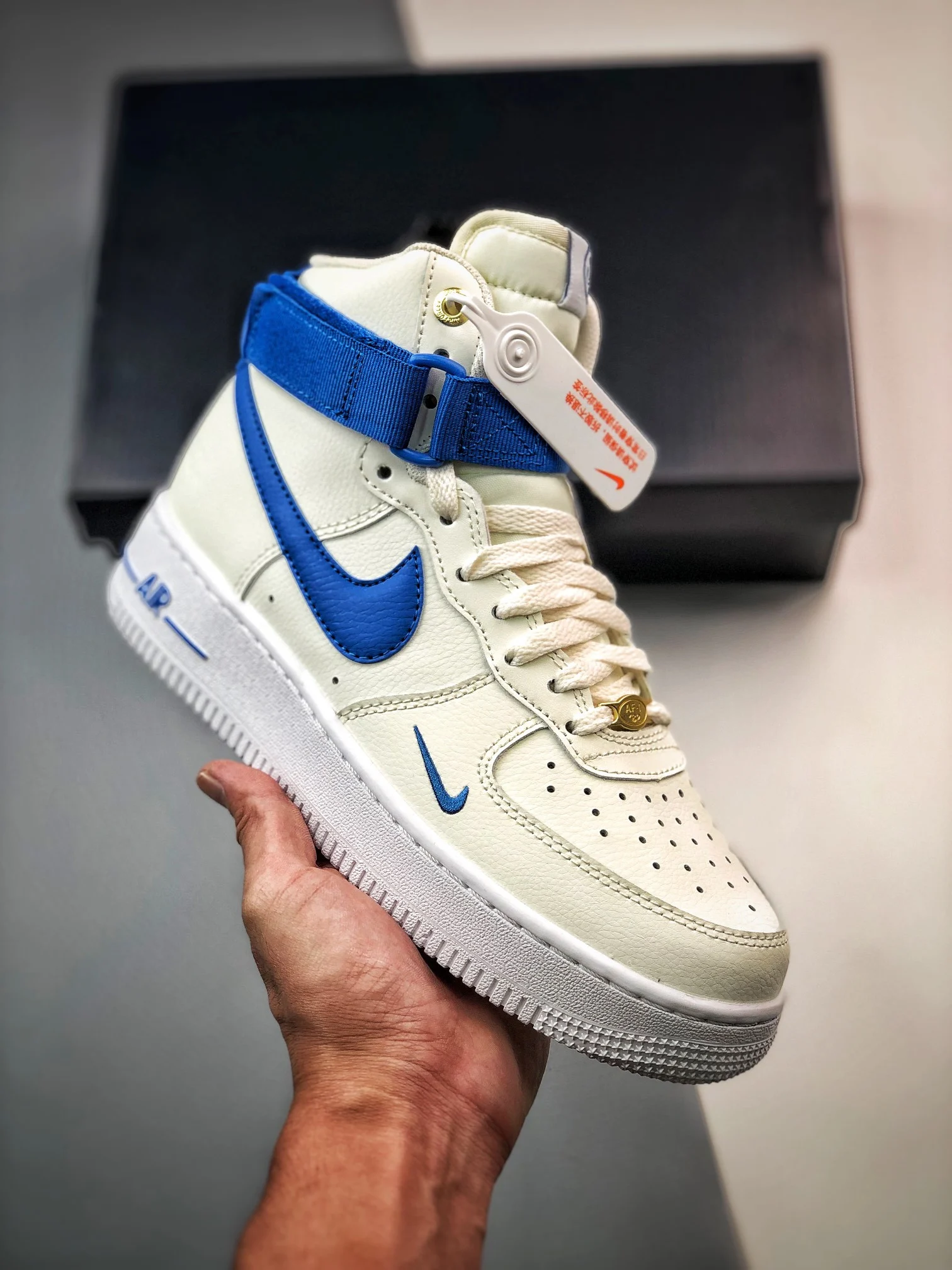 Nike Air Force 1 High 40th Anniversary White Blue DQ7584-100 For Sale