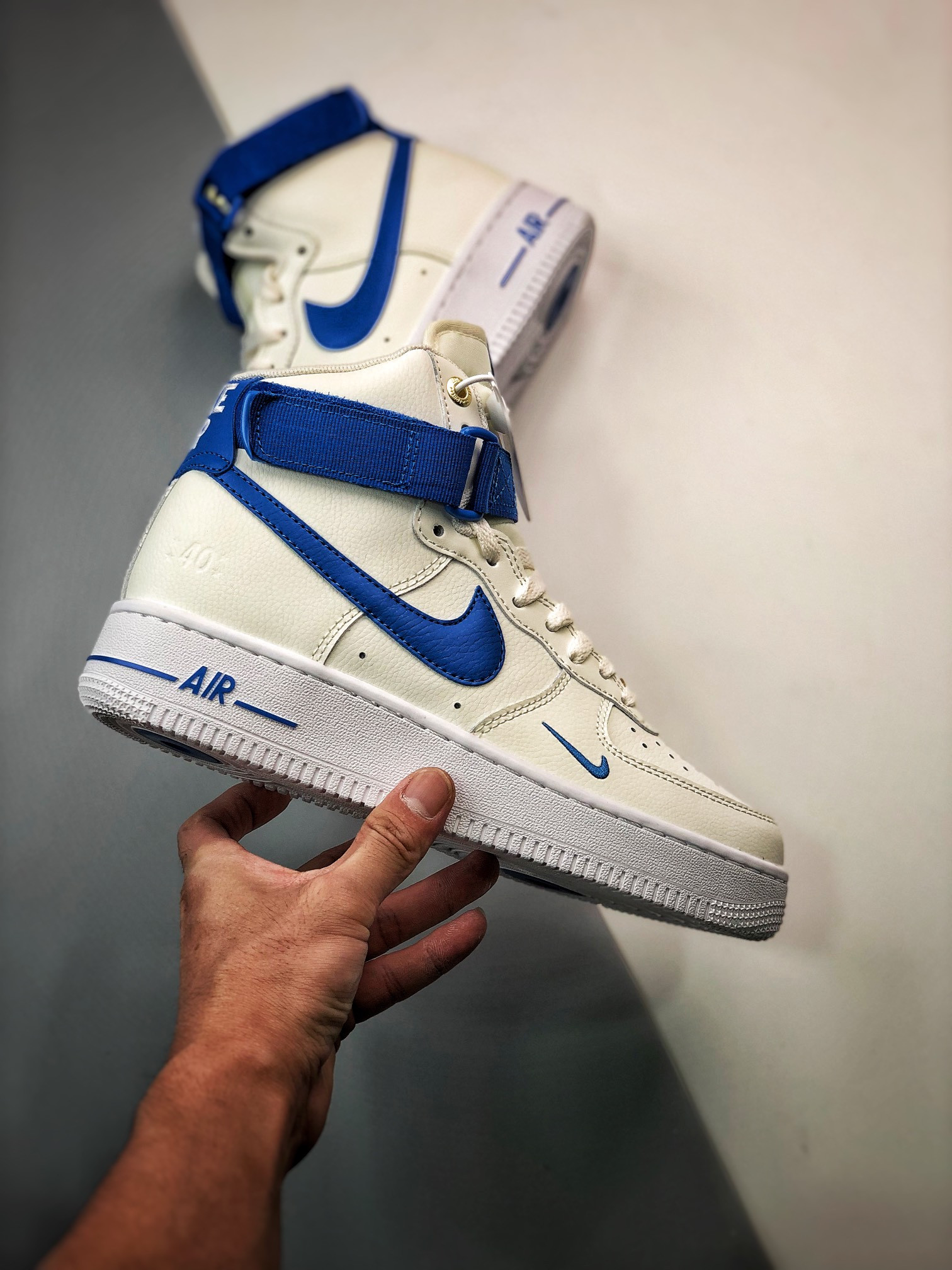 Nike Air Force 1 High 40th Anniversary White Blue DQ7584-100 For Sale