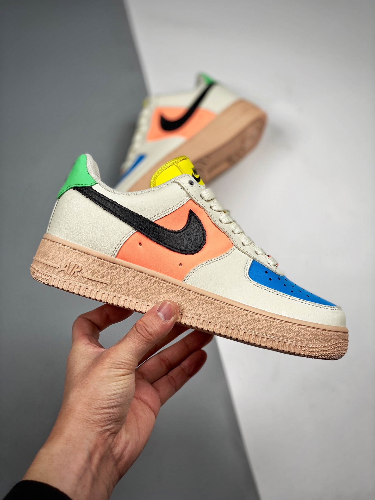 Nike Air Force 1 Low Sail Multi Sail Black-Bright Mango For Sale