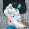 Nike Air Force 1 Low Iridescent 2020 White Barely Volt-Hyper Blue For Sale