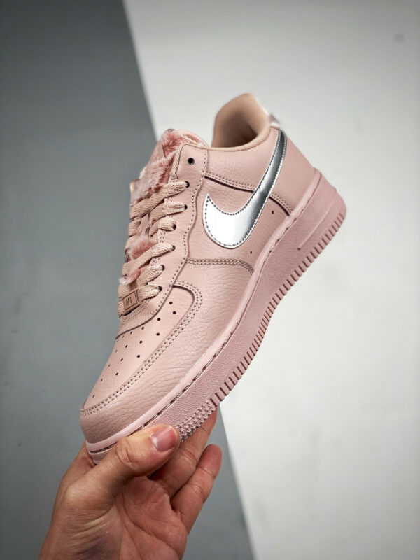 Nike Air Force 1 Pink Sherpa Silver DO6724-601 For Sale