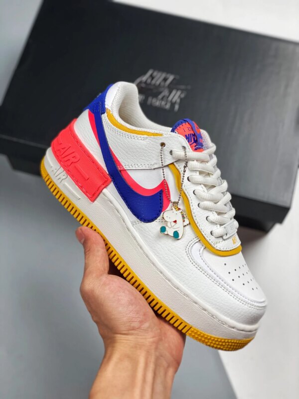 Nike Air Force 1 Shadow White Flash Crimson-Dark Sulfur-Astronomy Blue